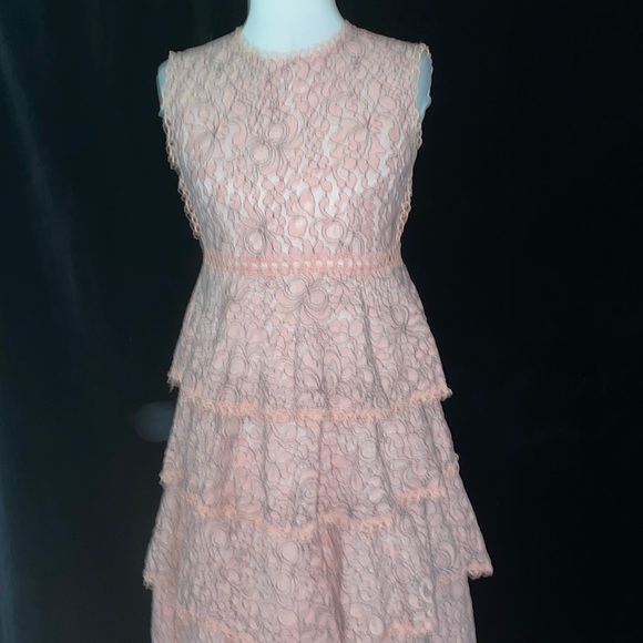 ❤️ LE Lined Maxi Dress measurements in pictures peach lace/wedding dress? - Picture 4 of 16